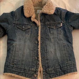 Abercrombie denim jacket sherpa